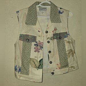 Floral Cream Vest